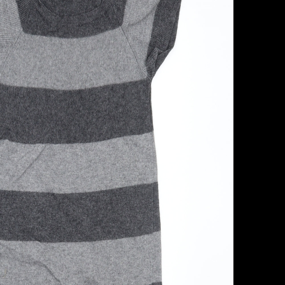 Phase Eight Womens Grey Striped  A-Line  Size S