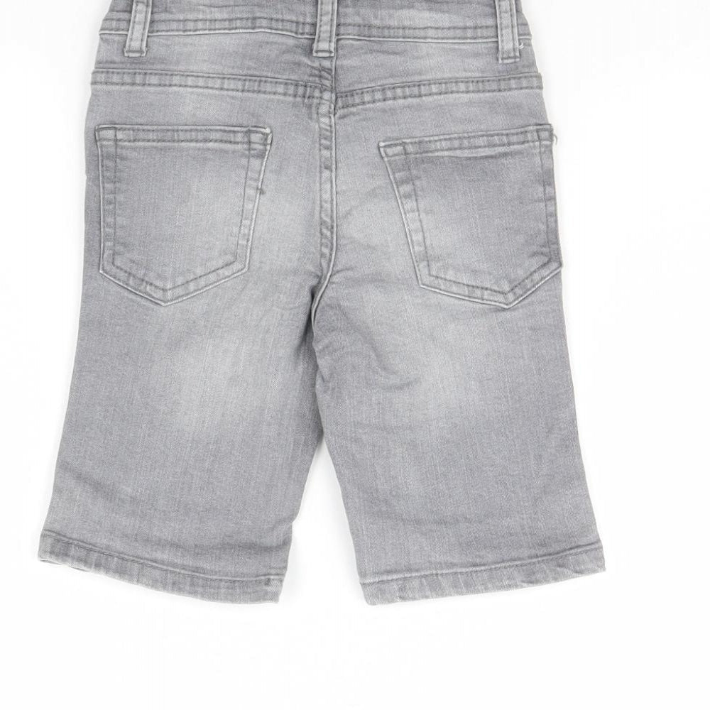 Denim & Co. Boys Grey  Denim Chino Shorts Size 5 Years