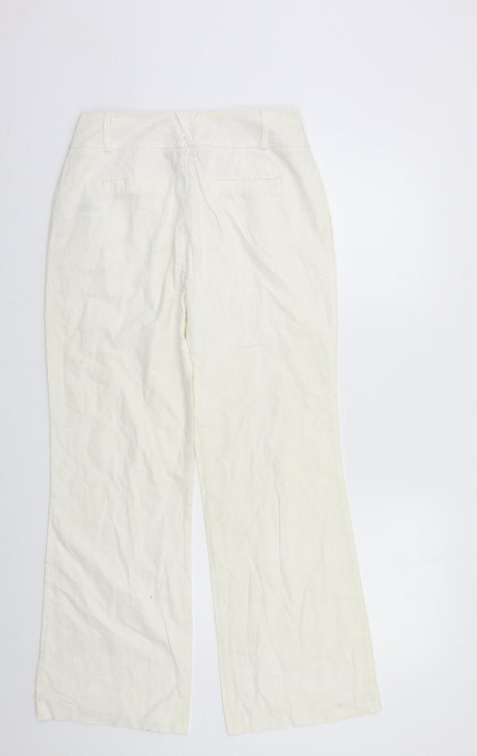 New Look Womens White   Sweatpants Trousers Size 8 L25 in