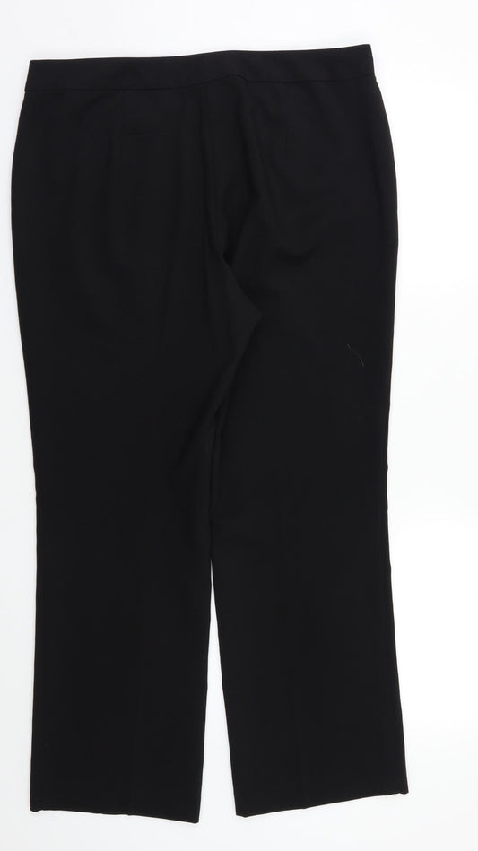 Papaya Womens Black   Dress Pants Trousers Size 14 L26 in