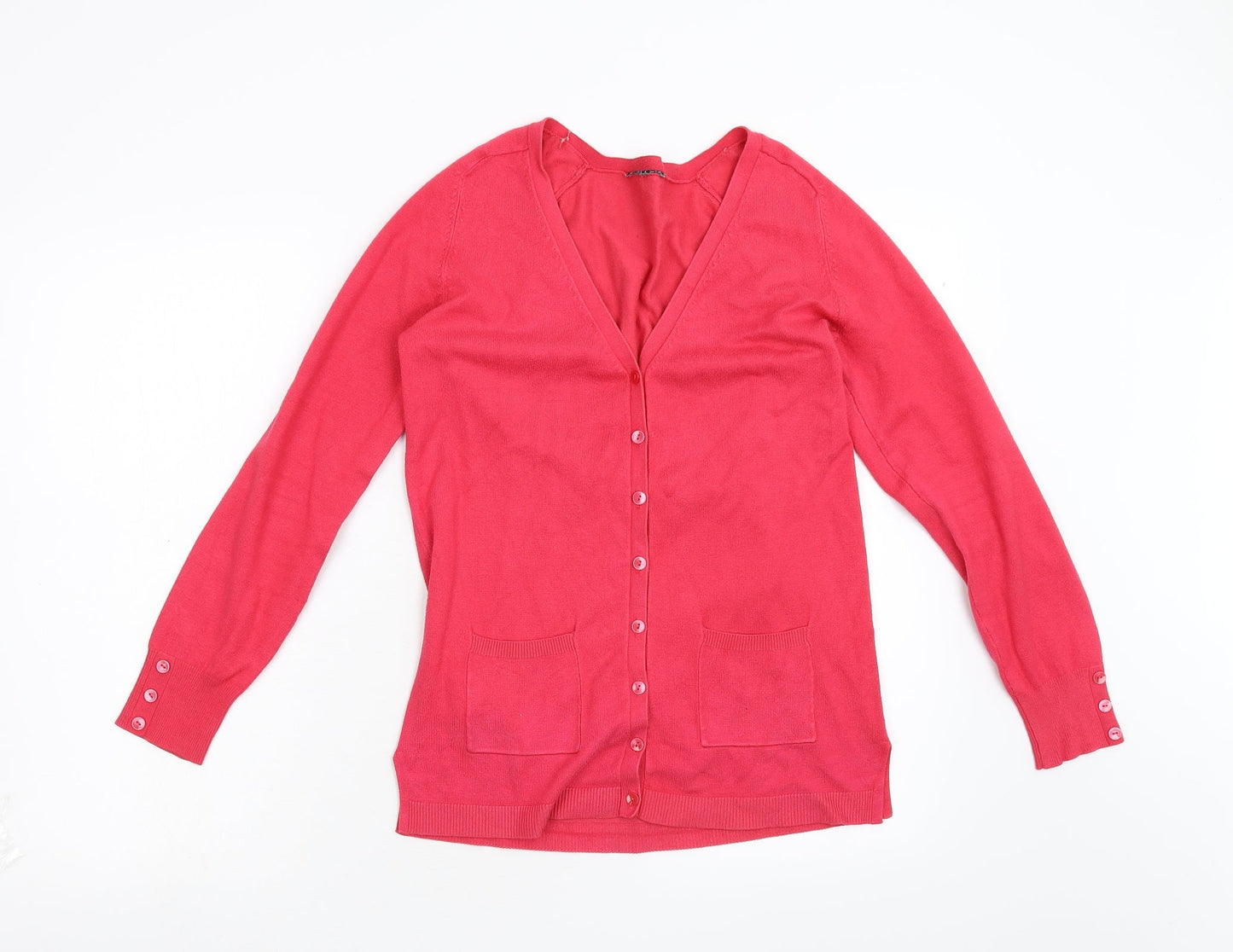Matalan Womens Pink  Knit Cardigan Jumper Size 10