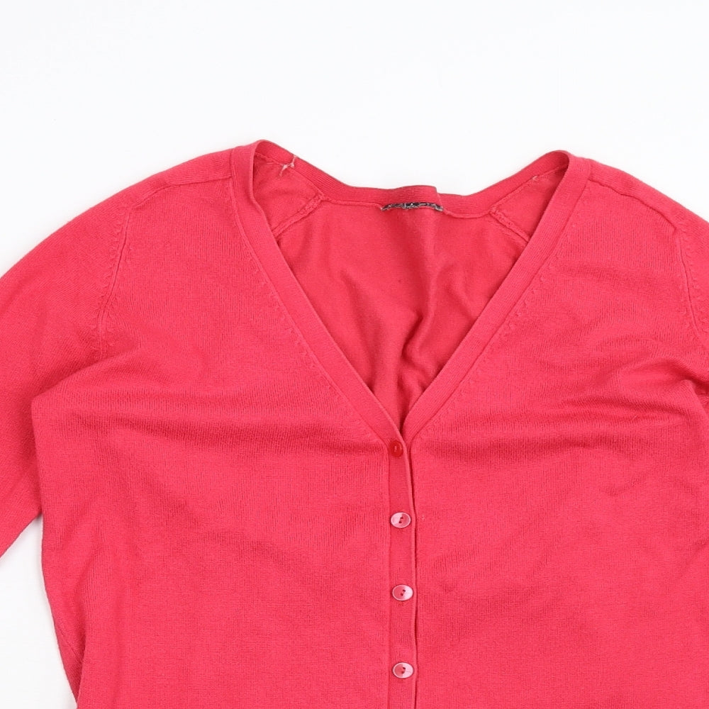 Matalan Womens Pink  Knit Cardigan Jumper Size 10