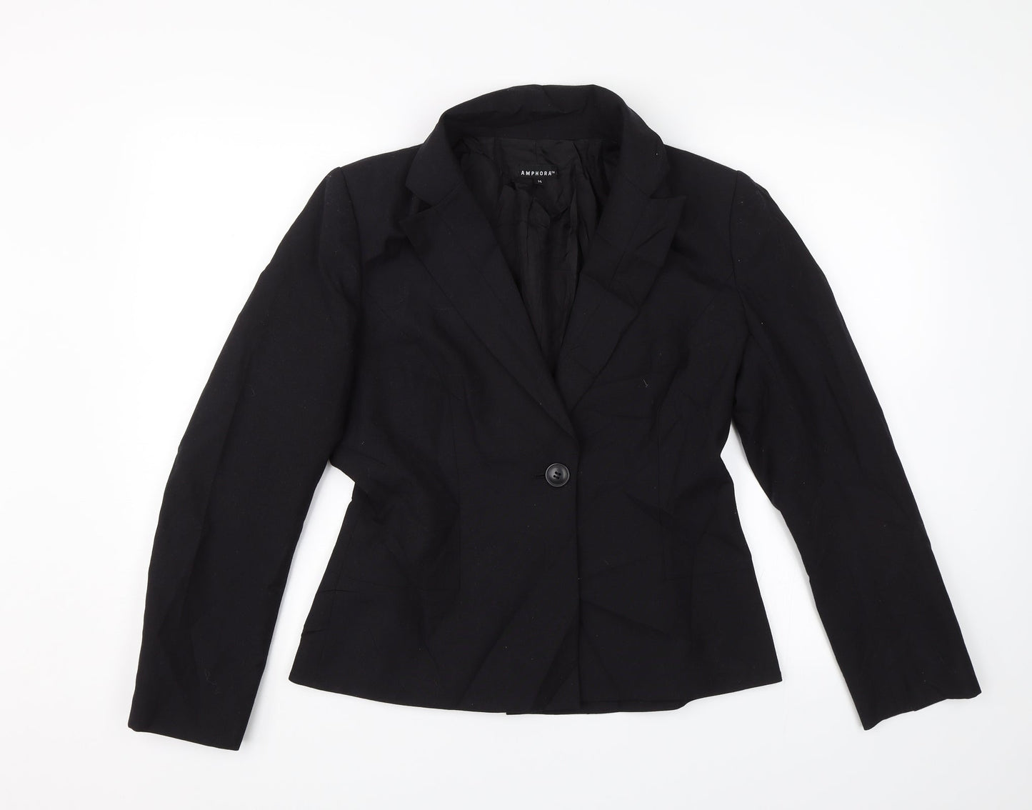Amphora Womens Black   Jacket Blazer Size 14