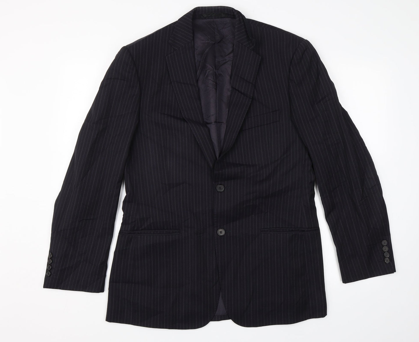 Marks and Spencer Mens Blue Striped  Jacket Blazer Size 38
