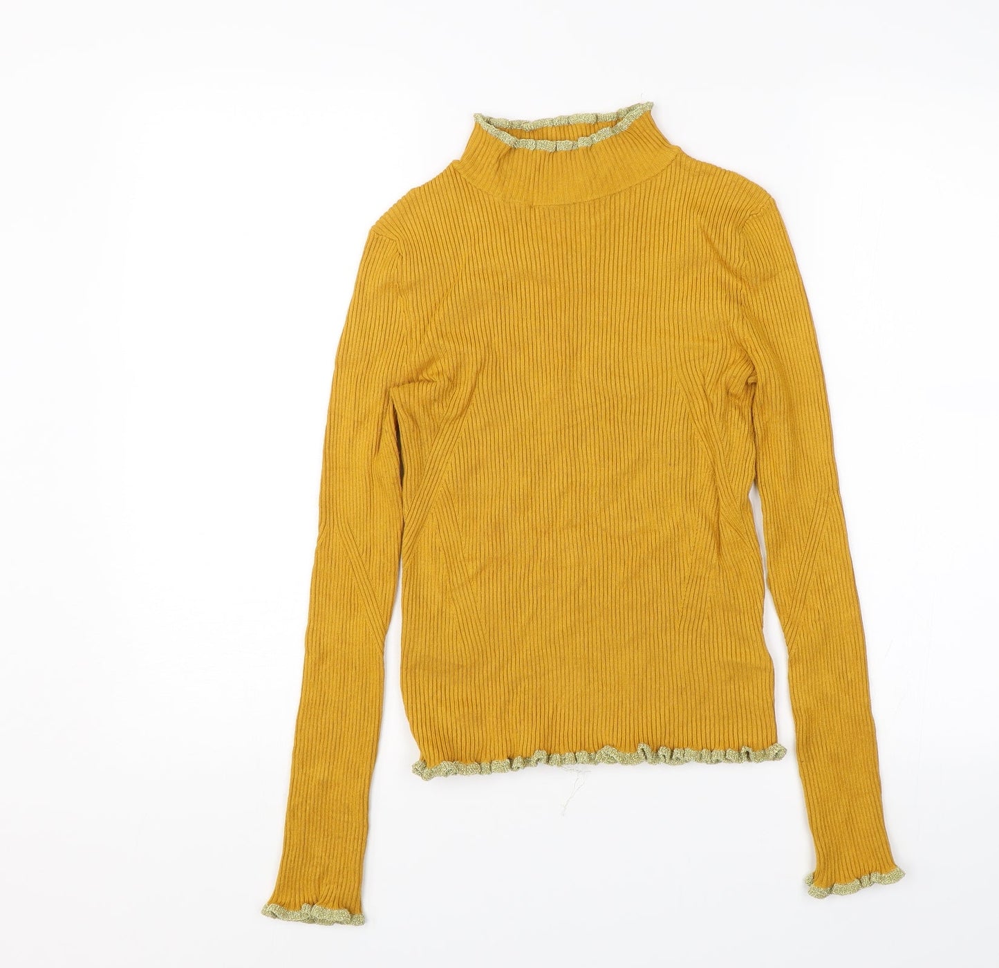 M&S Womens Yellow   Pullover Jumper Size 8