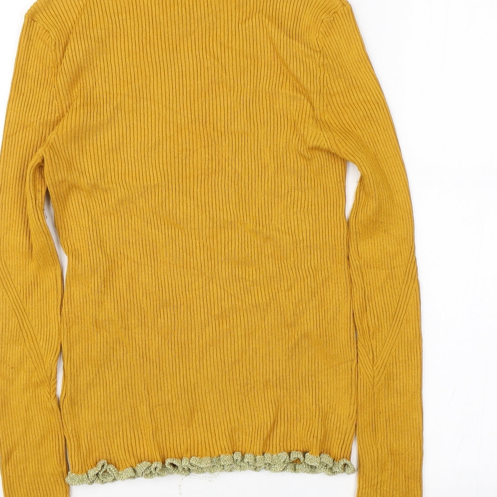 M&S Womens Yellow   Pullover Jumper Size 8