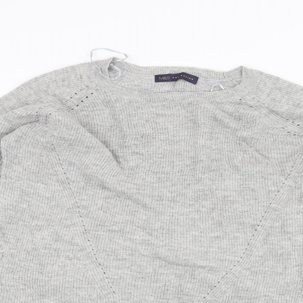 Marks and Spencer Womens Grey   Pullover Jumper Size 14