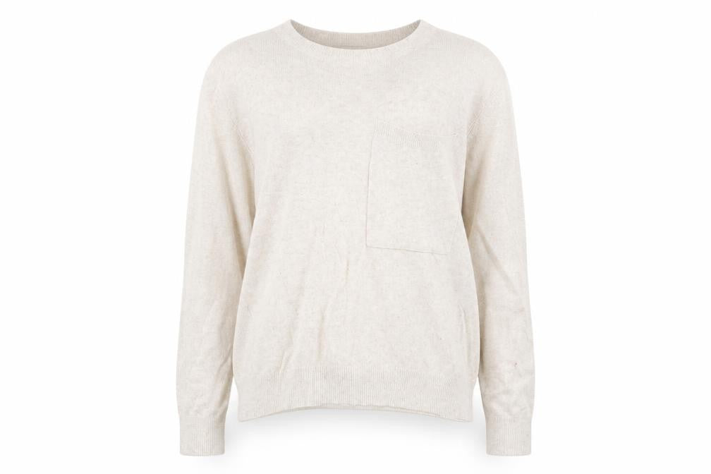 Front view of Papaya women’s beige jumper, size UK 14