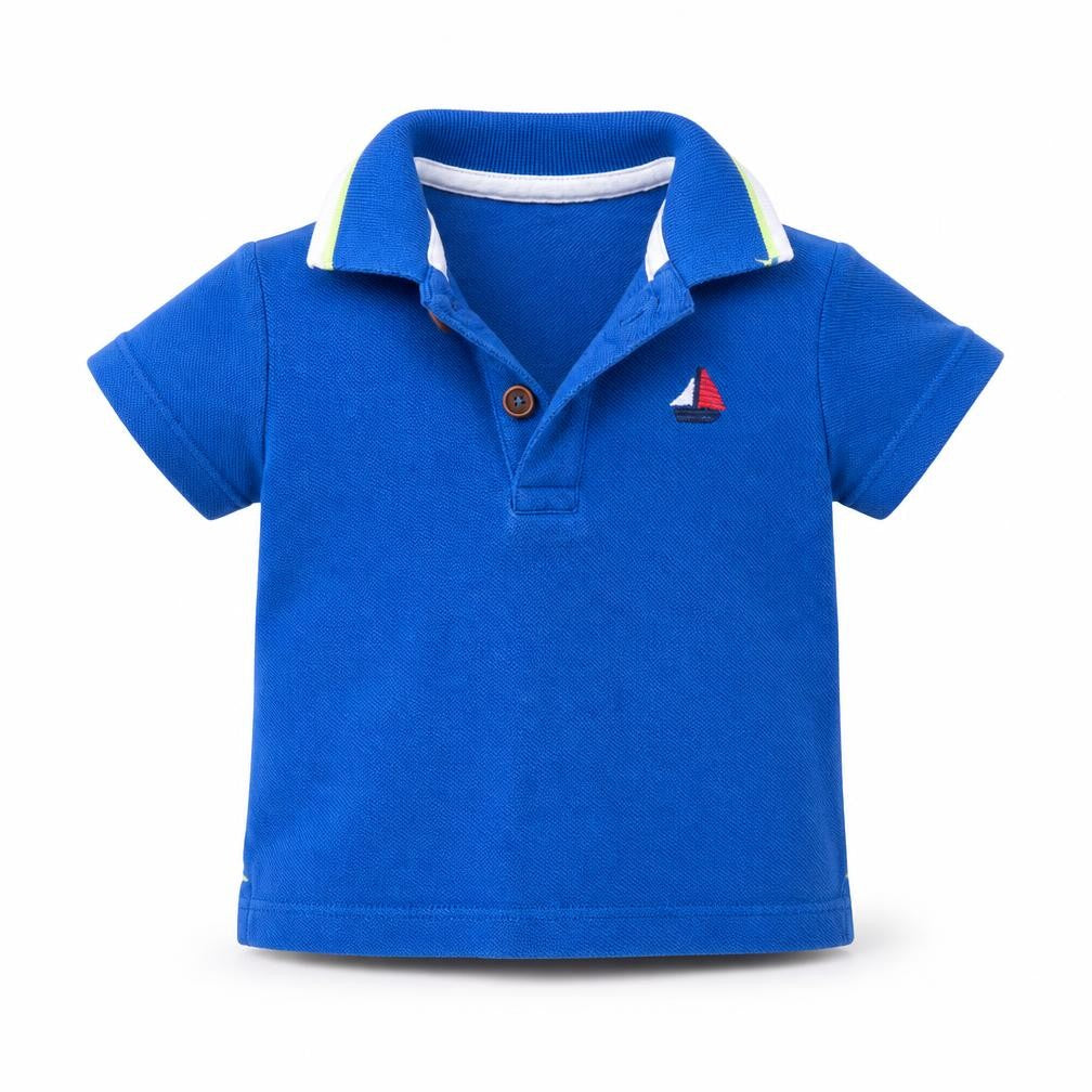 F&F Boys Blue   Basic Polo Size 0-3 Months