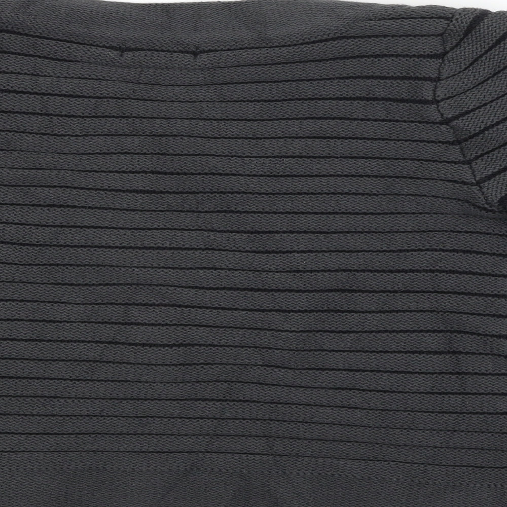 Brand and care label for Vacknox women’s black striped cardigan jumper, size S
