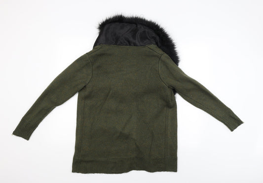 River Island Womens Green   Cardigan Jumper Size 8