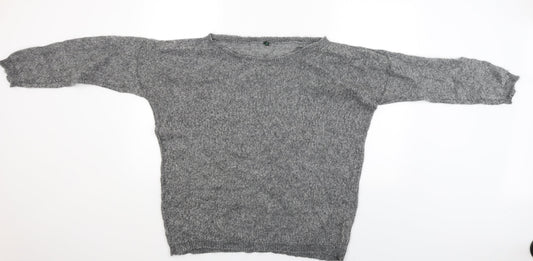 Benneton Womens Grey   Pullover Jumper Size L