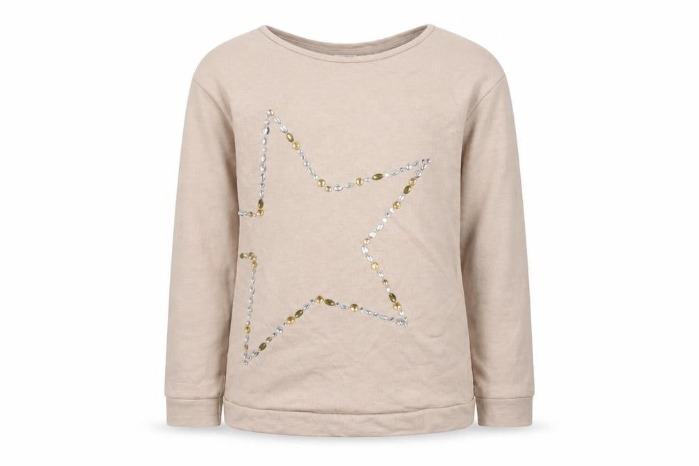 NEXT Girls Beige   Pullover Jumper Size 12 Years  - Star studded