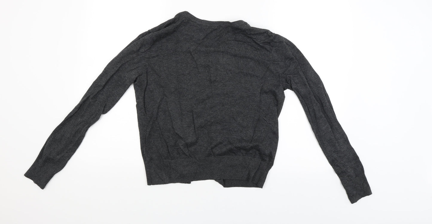H&M Womens Grey   Cardigan Jumper Size S