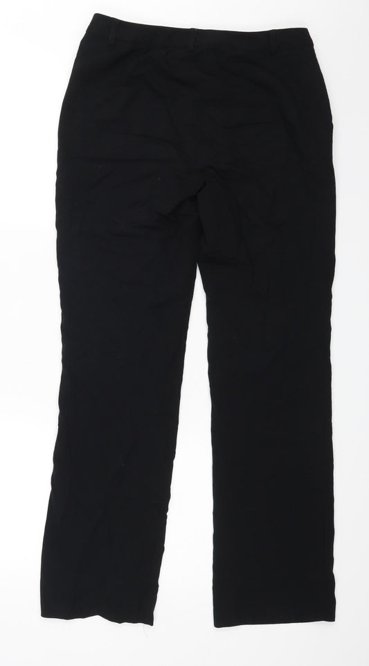 m&s Womens Black   Dress Pants Trousers Size 8 L30 in