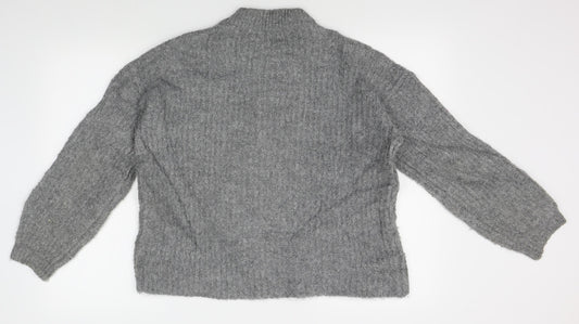 Acrylic Womens Grey   Pullover Jumper Size M
