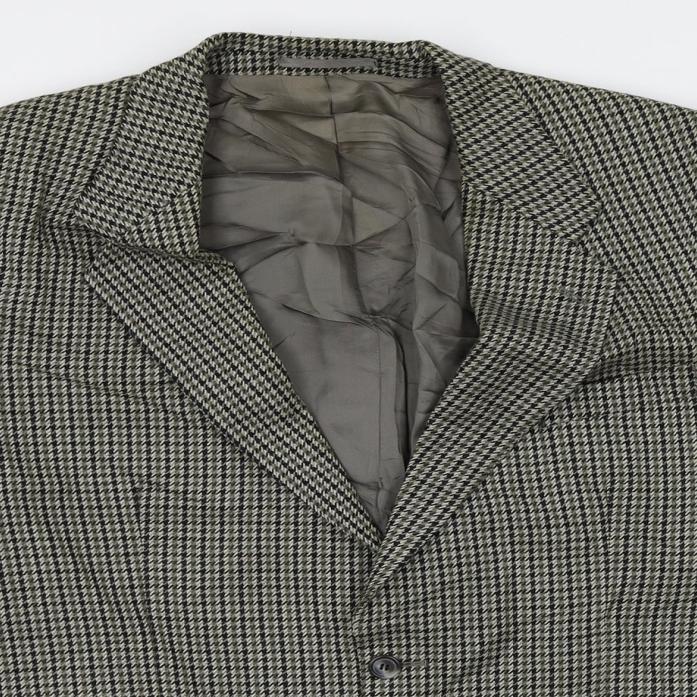 M&S Mens Beige Houndstooth  Jacket Blazer Size M