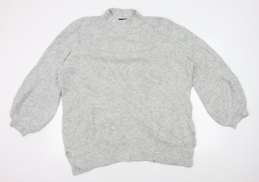 Acrylic Womens Grey   Pullover Jumper Size 20