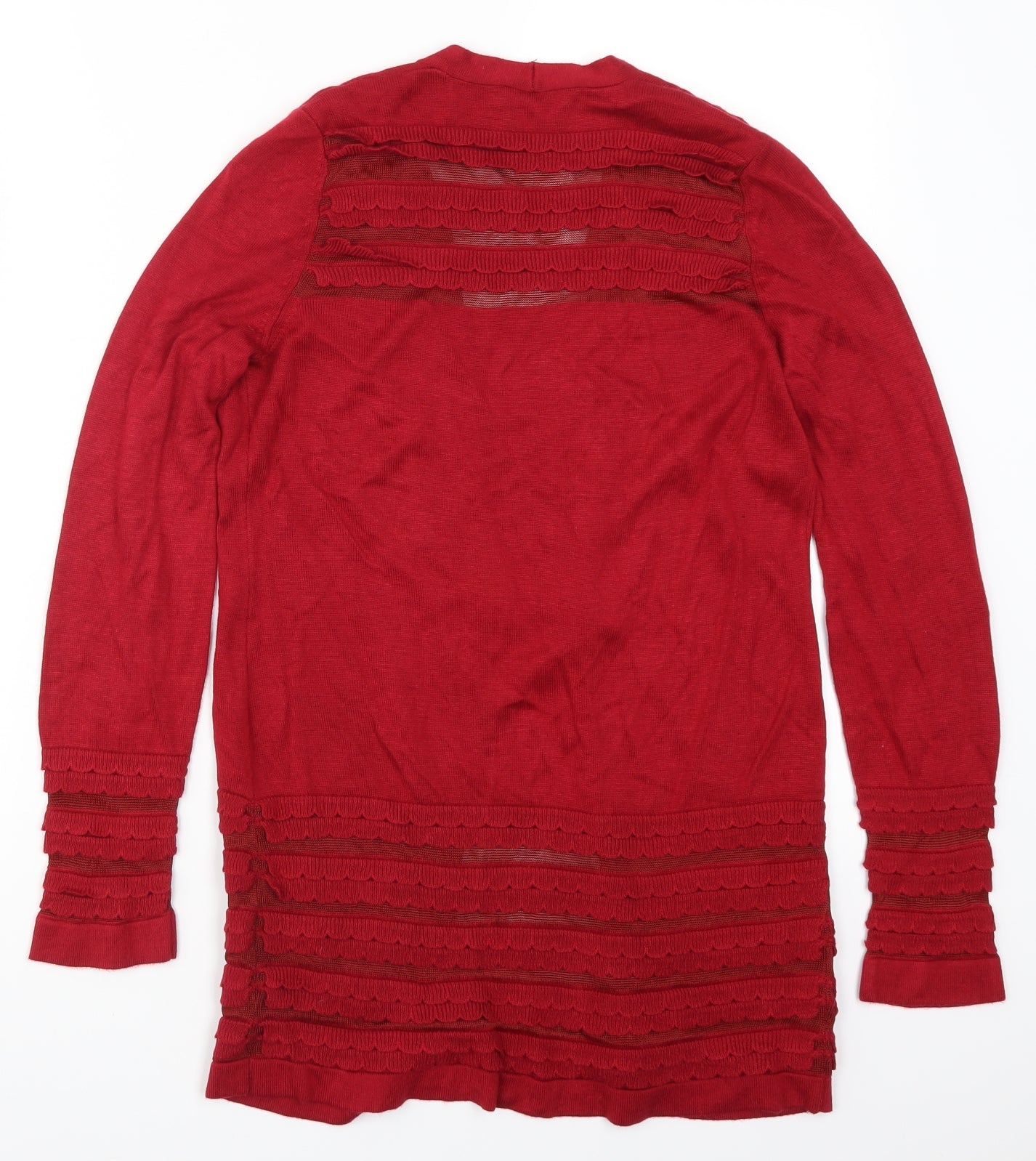 Marks and Spencer Womens Red   Cardigan Jumper Size 8