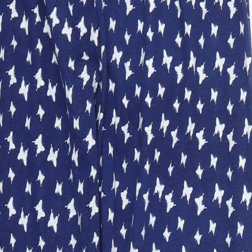 Preworn Womens Blue   Trousers  Size M L28 in - Butterfly Print Loungewear