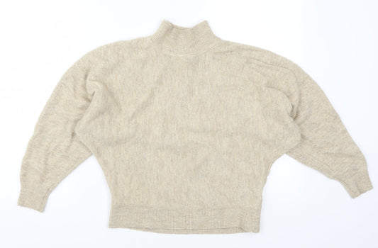 H&M Womens Beige  Knit Pullover Jumper Size XS
