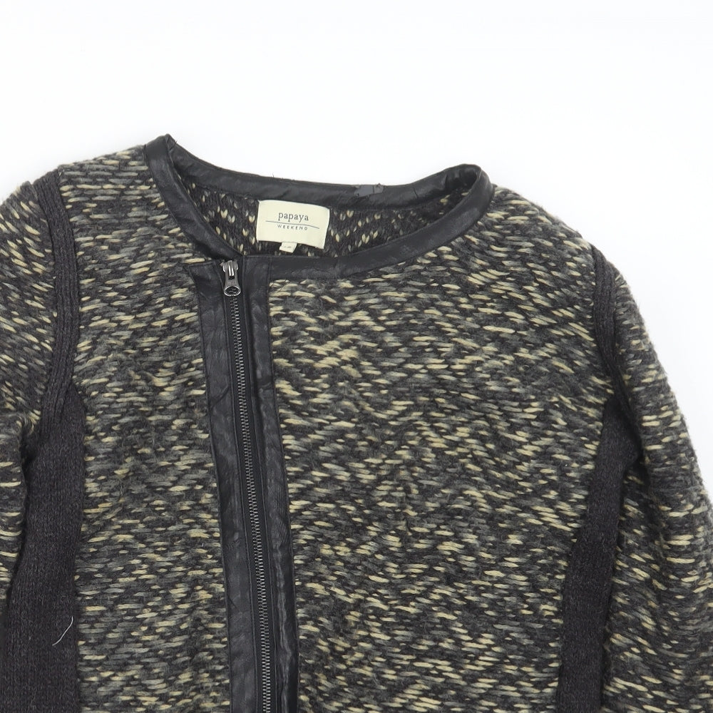 Papaya Womens Grey  Knit Jacket  Size 12