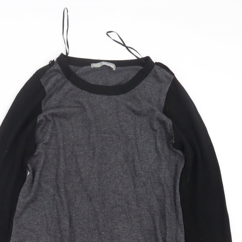 Marks and Spencer Womens Grey   Pullover Jumper Size 10