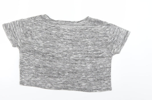 Only Womens Grey   Cropped T-Shirt Size S