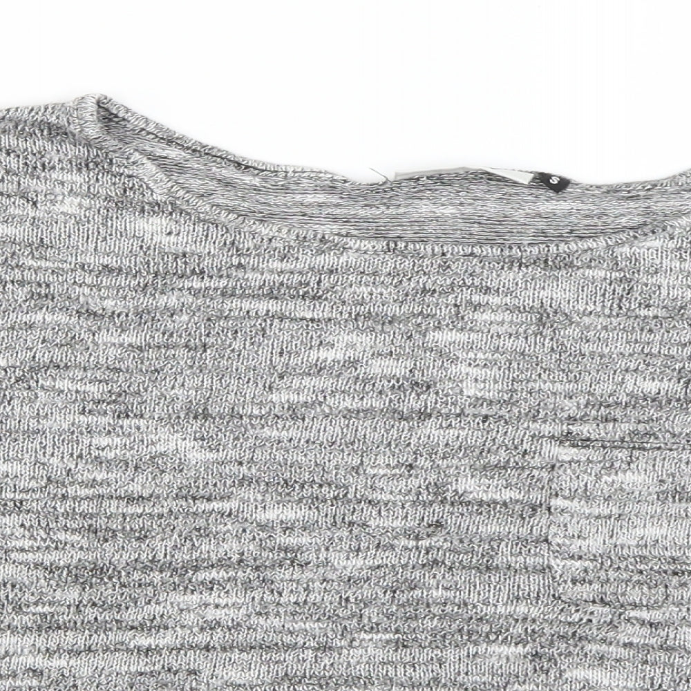 Only Womens Grey   Cropped T-Shirt Size S