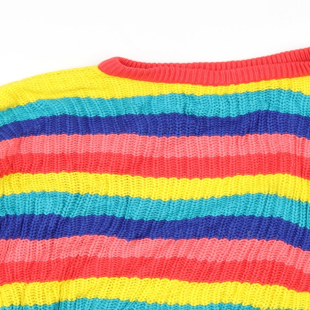 Only Womens Blue Striped Knit Pullover Jumper Size XS