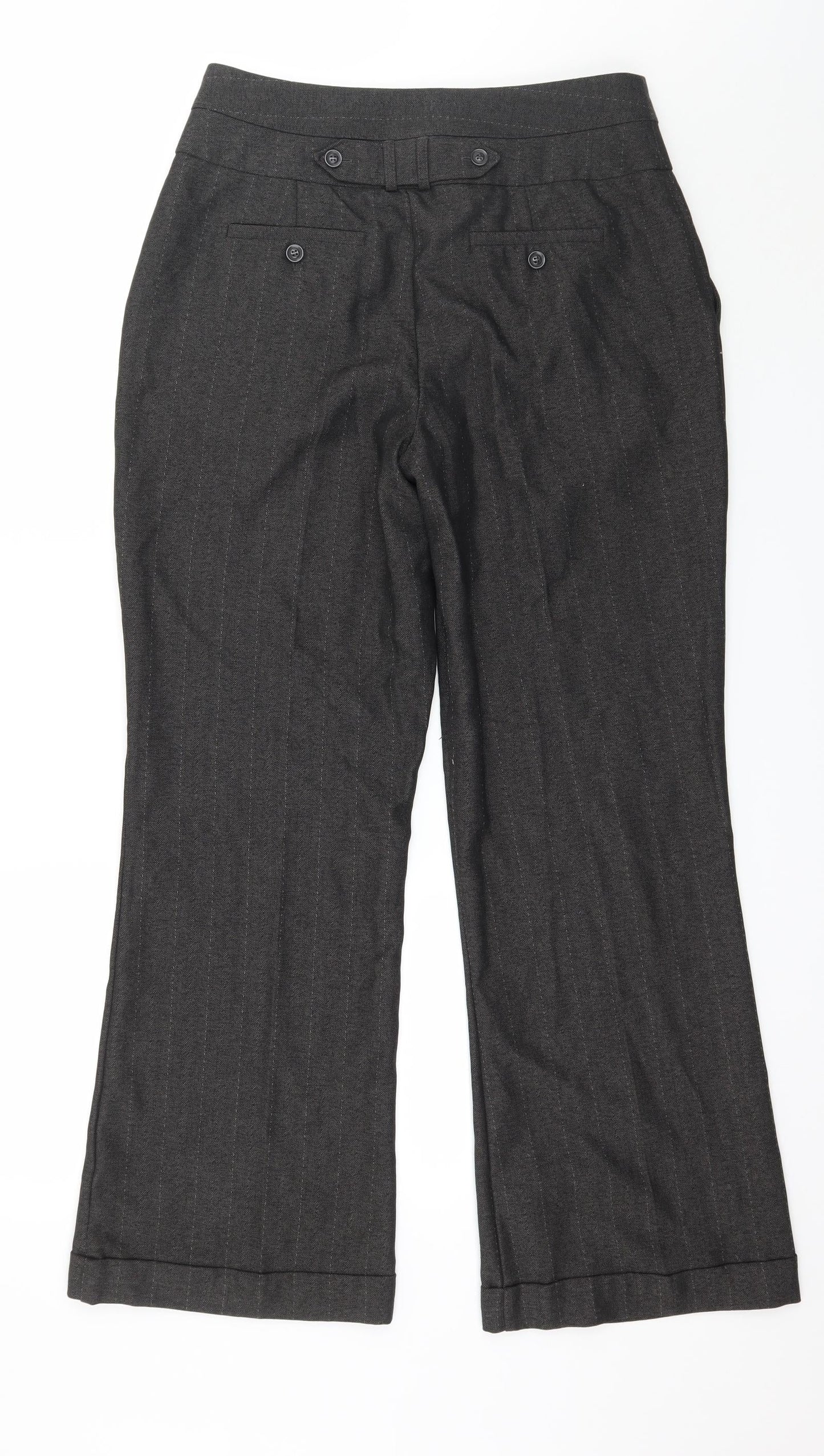 Evie Womens Brown Striped  Trousers  Size 12 L30 in