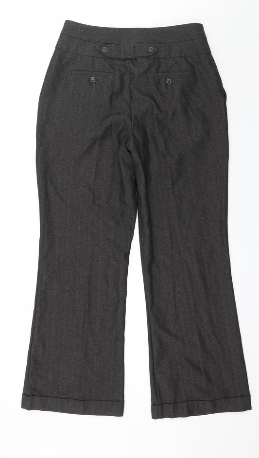 Evie Womens Brown Striped  Trousers  Size 12 L30 in