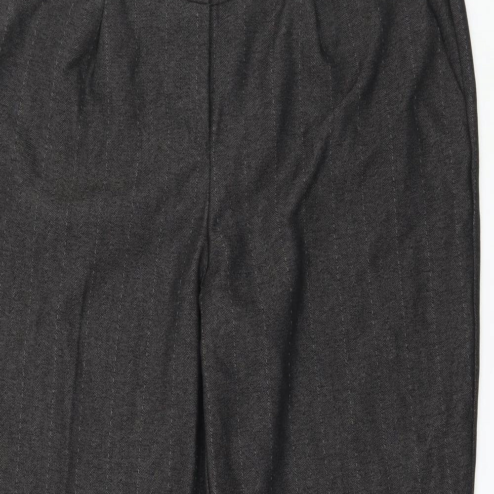 Evie Womens Brown Striped  Trousers  Size 12 L30 in