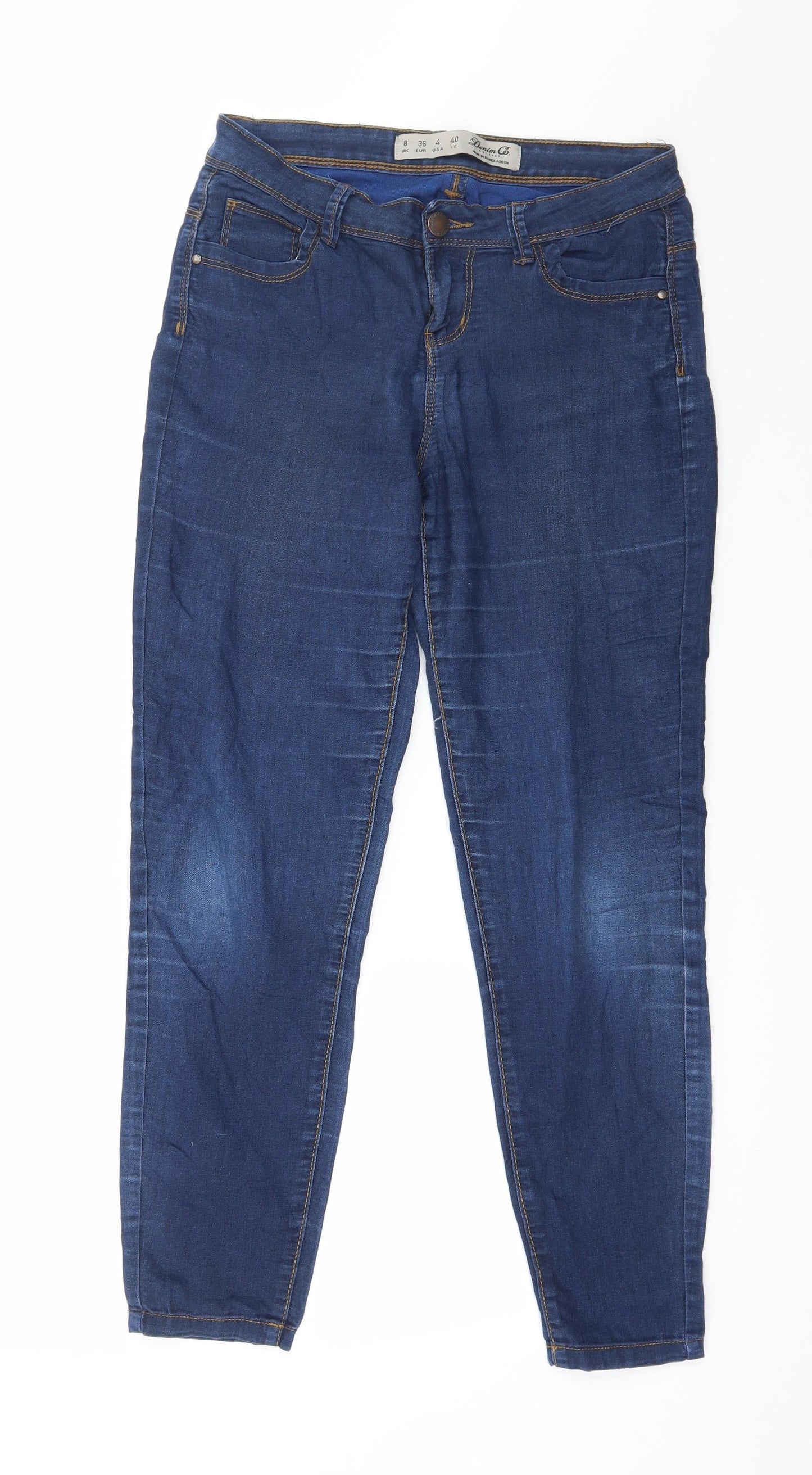 Denim & Co. Womens Blue  Denim Skinny Jeans Size 8 L26 in