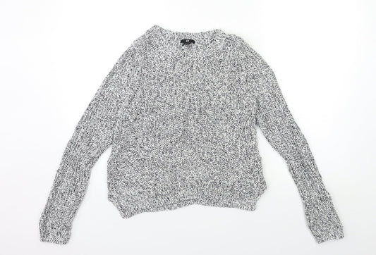 H&M Womens White  Knit Pullover Jumper Size S