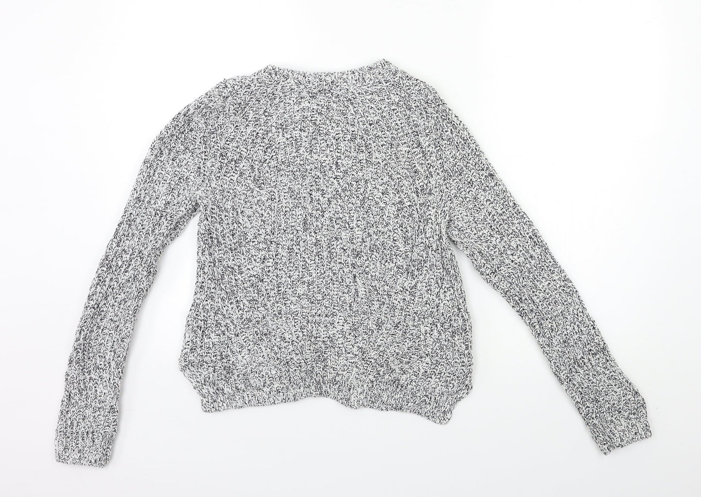 H&M Womens White  Knit Pullover Jumper Size S