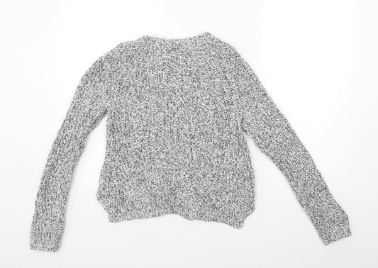 H&M Womens White  Knit Pullover Jumper Size S