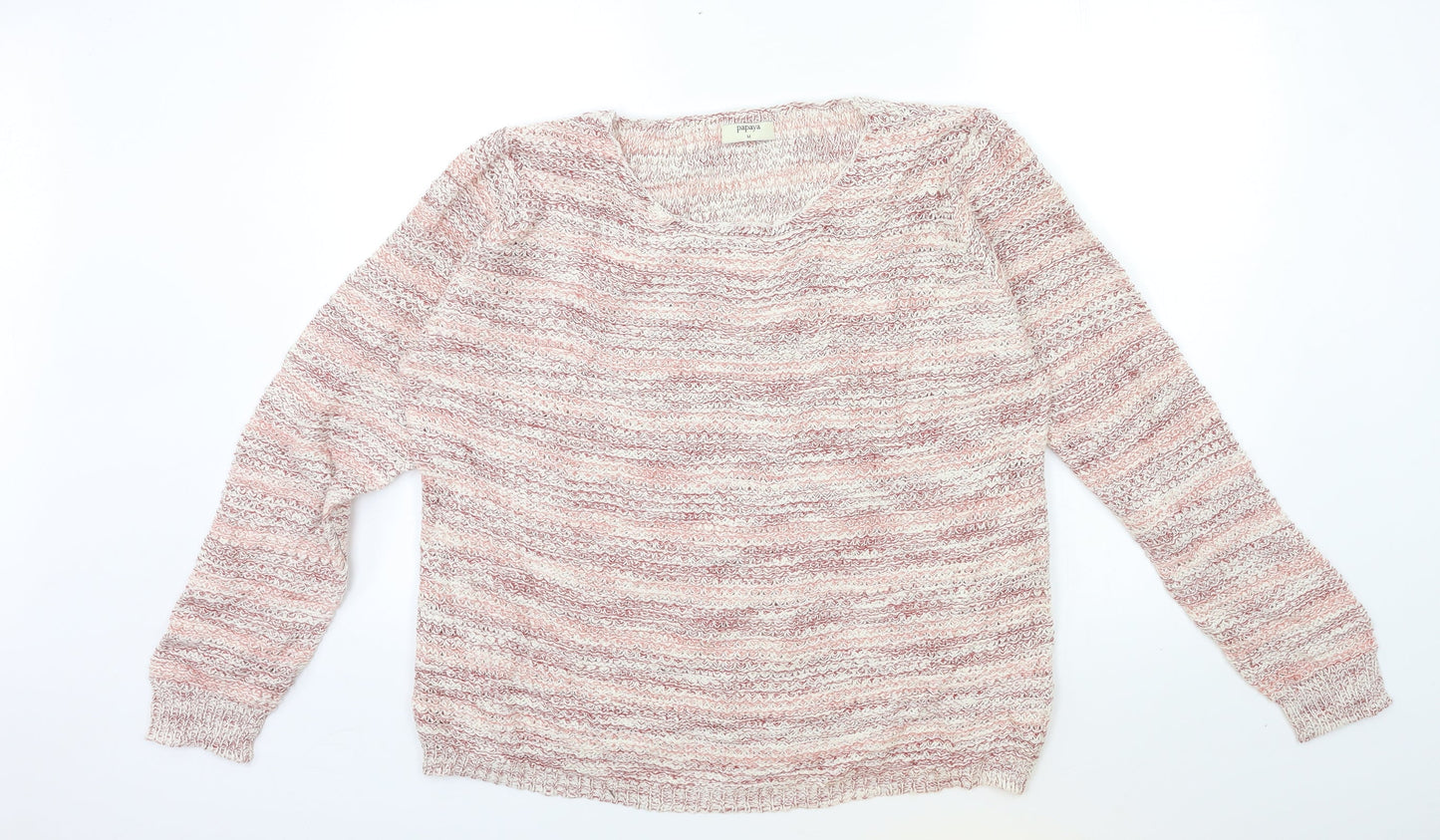 Papaya Womens Pink  Knit Pullover Jumper Size M