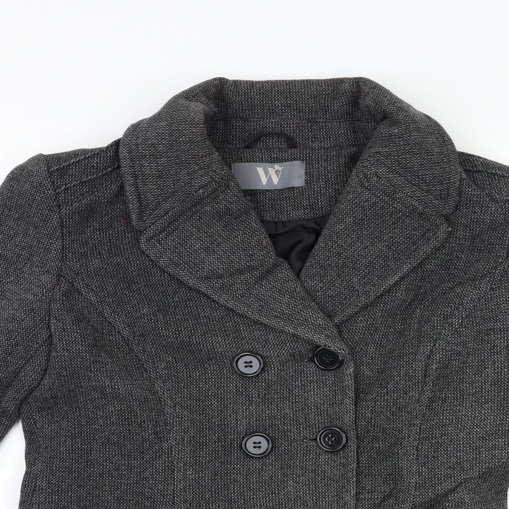 BHS Womens Grey   Overcoat Blazer Size 12