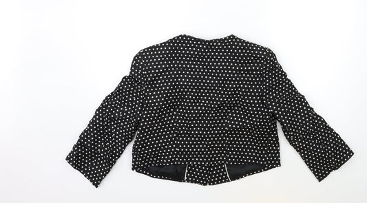 Marks and Spencer Womens Black Polka Dot  Jacket  Size 12