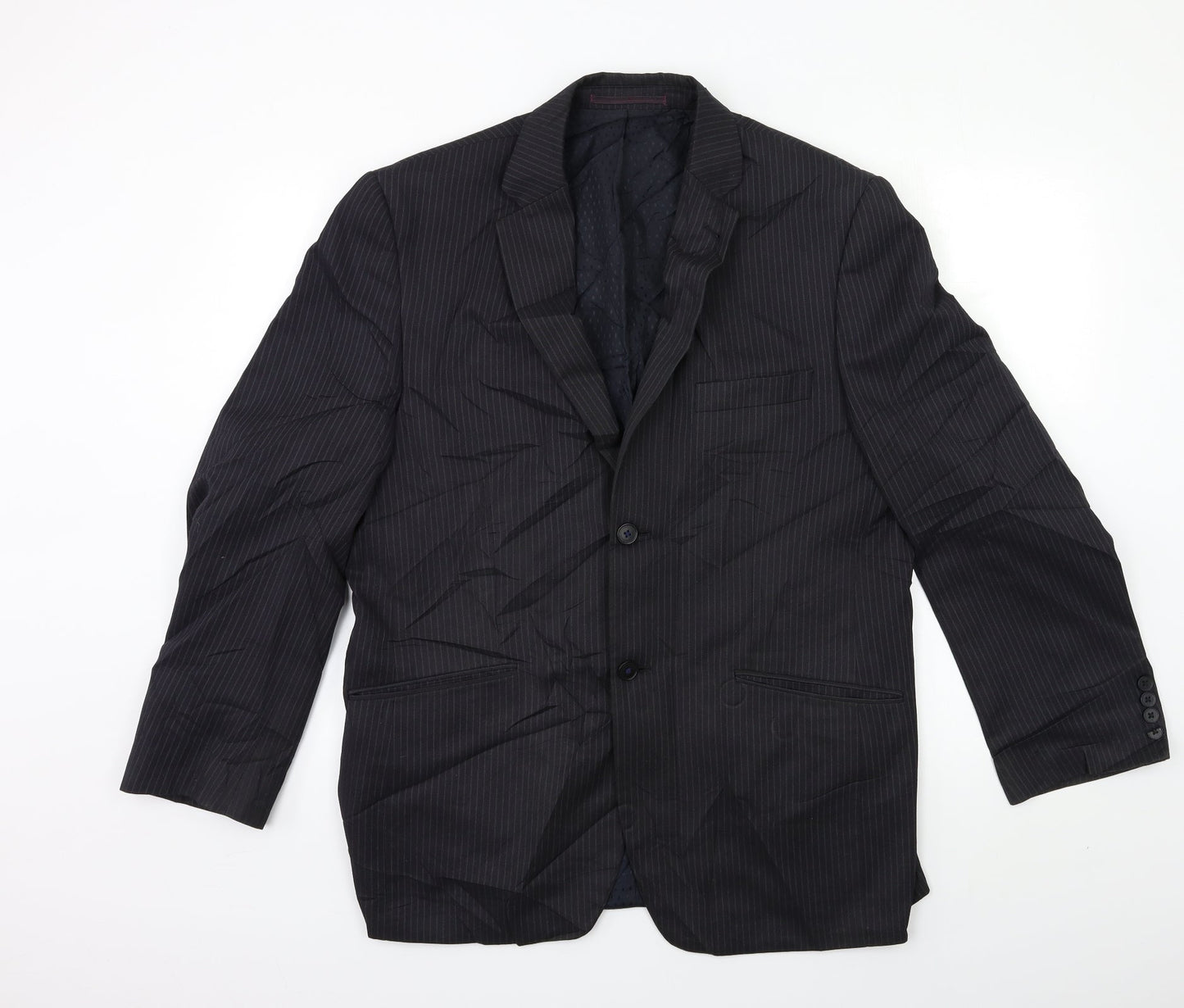 NEXT Mens Blue Striped  Jacket Suit Jacket Size 42