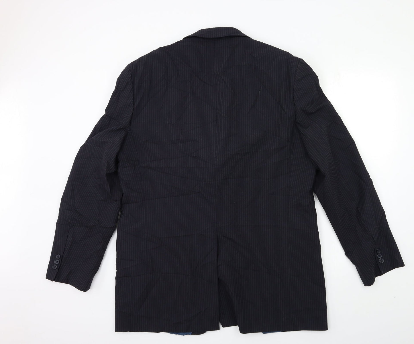 Marks and Spencer Mens Blue Striped  Jacket Suit Jacket Size 44
