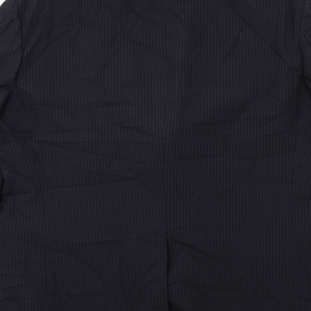 Marks and Spencer Mens Blue Striped  Jacket Suit Jacket Size 44