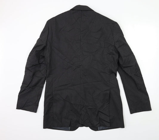Marks and Spencer Mens Grey Striped  Jacket Suit Jacket Size 38