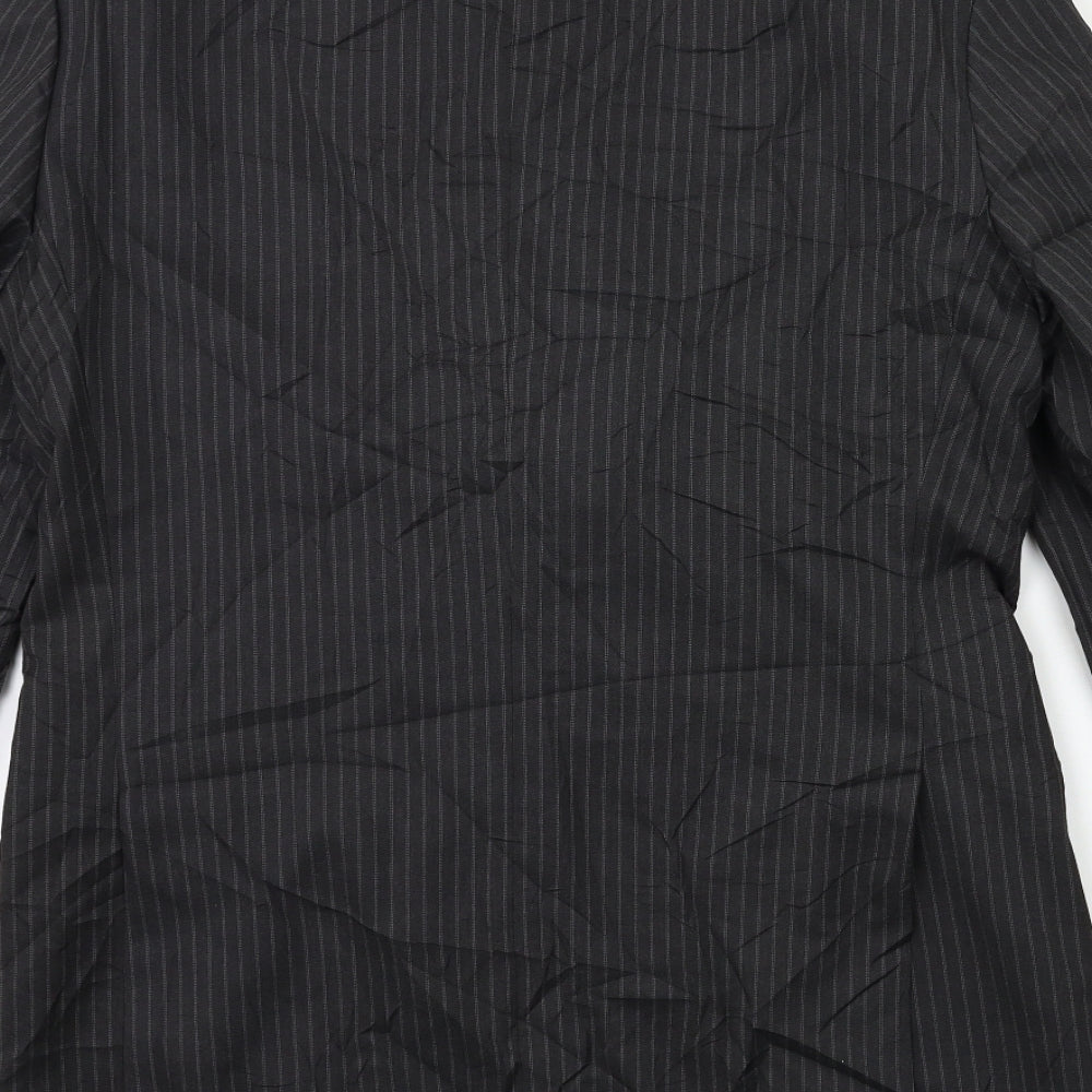 Marks and Spencer Mens Grey Striped  Jacket Suit Jacket Size 38
