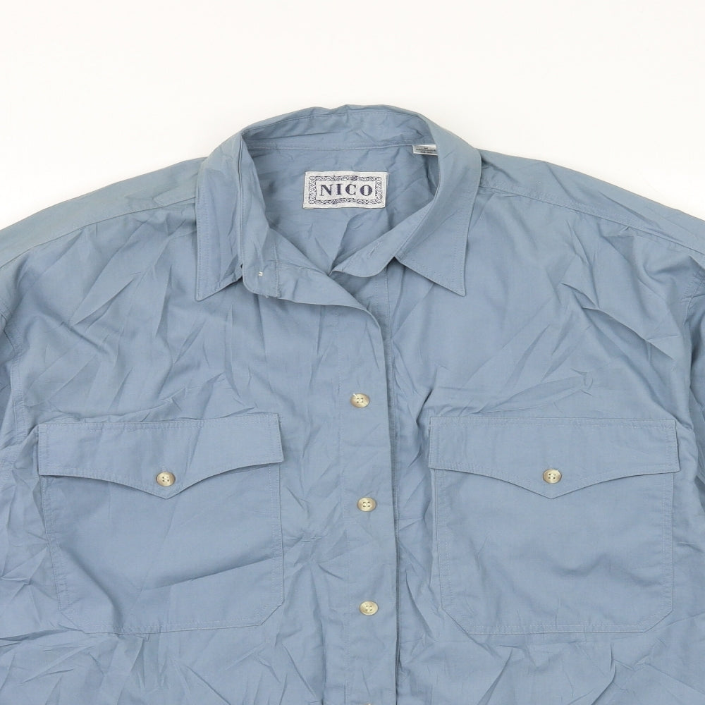 NICO Mens Blue    Button-Up Size M