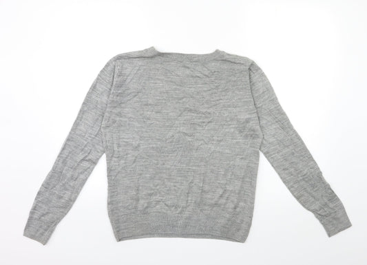 Marks and Spencer Womens Grey  Knit Pullover Jumper Size S