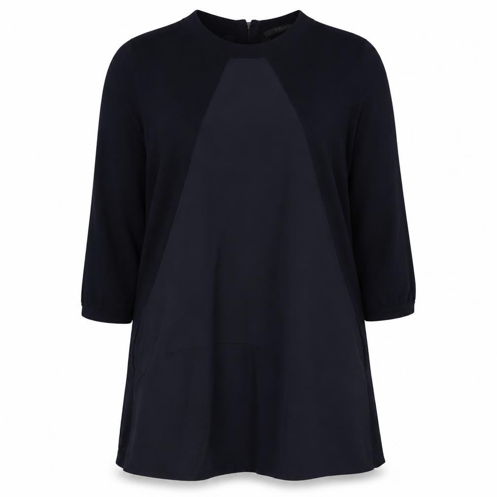 Front view of ASOS women’s black basic t-shirt, size S
