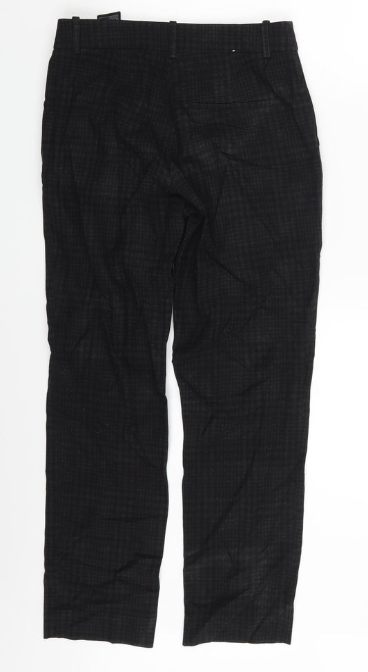 H&M Womens Black Check  Trousers  One Size L28 in