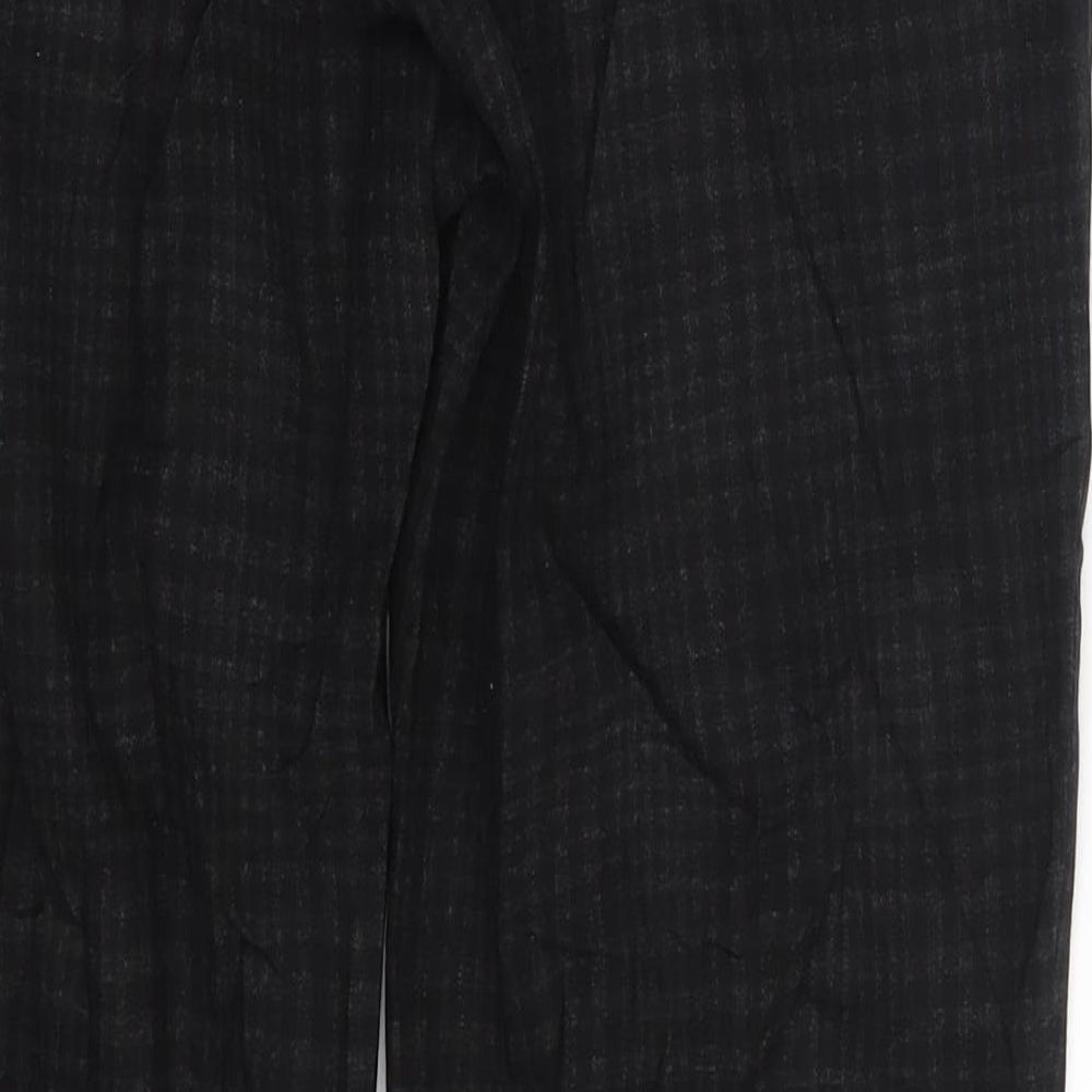 H&M Womens Black Check  Trousers  One Size L28 in